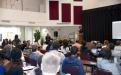 Picture of audience at the Spring 2013 Men of Color Symposium with Dr. Hackett