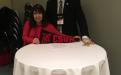 Adele Gottfried &amp; Dean Spagna with CSUN flag