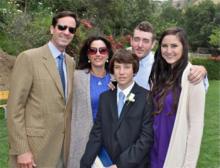Earl and Karen Enzer, pictured here with their children, have given both time and funds to CSUN. From left: Earl, Karen, Colin, Evan and Rachel.