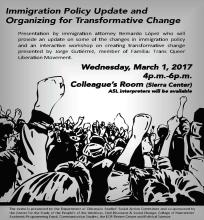 Immigration Policy Update and Organizing for Transformative Change