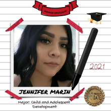 Jennifer Marin, Child and Adolescent Development Major, Class of 2021, Project Date Peer Educator Volunteer