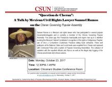 "Question de Cheran": A Talk by Mexican Civil Rights Lawyer Samuel Ramos