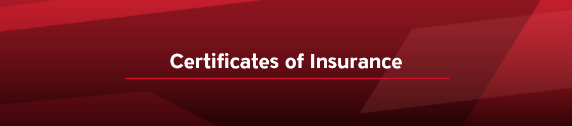 Certificates of Insurance - Banner 
