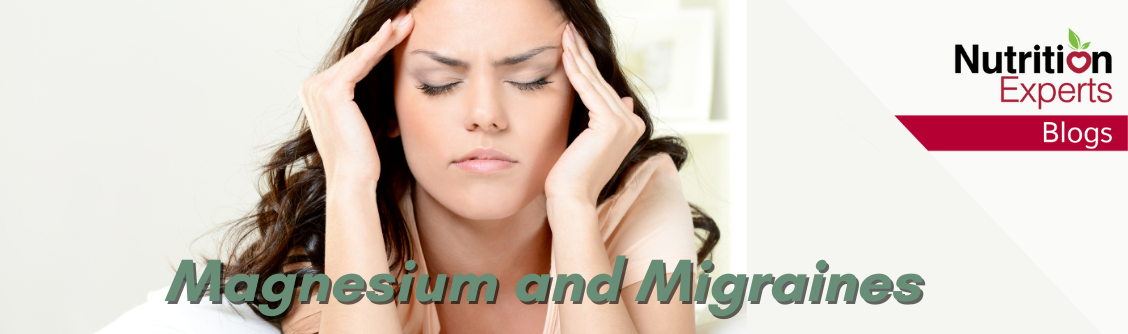Woman with anguished face holding her fingers to her temples, Magnesium and Migraines