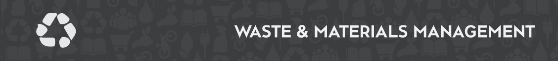 Waste and Materials Management on gray background