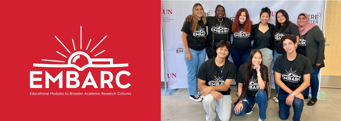 CSUN EMBARC web banner, student group pictures