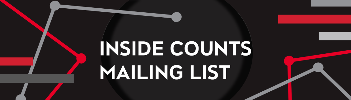 inside counts mailing list banner