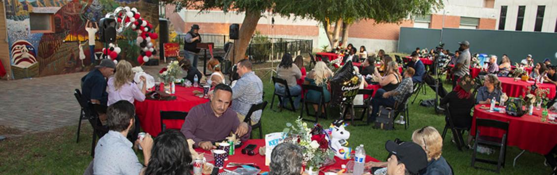 Family and friends gathered to celebrate with the graduates at a special ceremony held at the Chicano House.