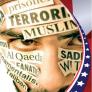 Flyer for lecture-flag, muslim man