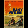 Easy Rider poster featuring two choppers traveling down a highway.