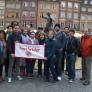 Group shots of students on European field trip