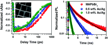 Ultrafast Carrier Dynamics in Bimetallic Nanostructures-Enhanced Methylammonium Lead Bromide Perovskites