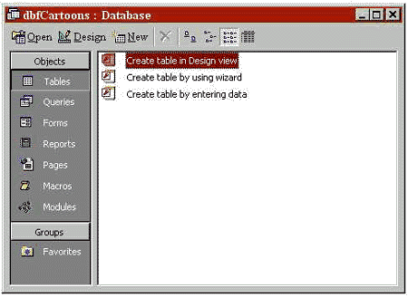 'Database Name: Database' dialog box