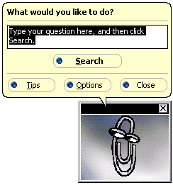 Office Assistant dialog bubble