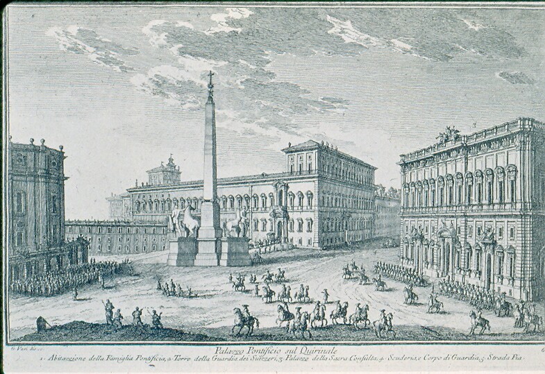 The Piazza del Quirinale with the Dioscuri, by G. Vasi